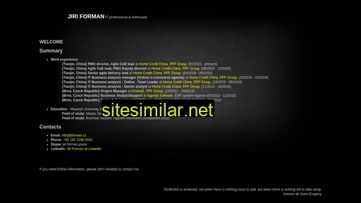 jforman.cz alternative sites