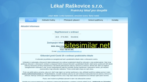 lekar-raskovice.cz alternative sites