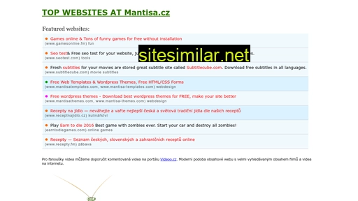mantisa.cz alternative sites