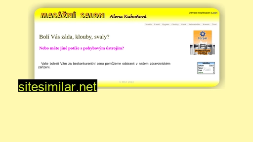 masazekubonova.cz alternative sites