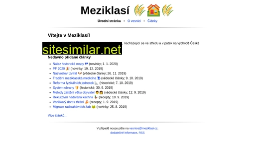 meziklasi.cz alternative sites