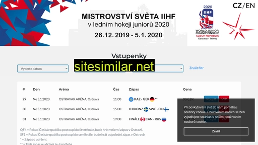 msjunioru2020.cz alternative sites