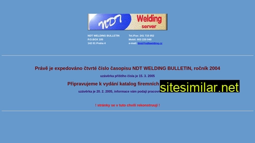 ndtwelding.cz alternative sites