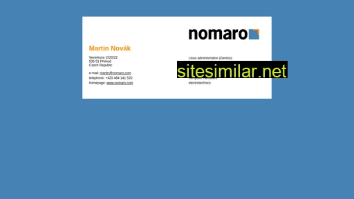 nomaro.cz alternative sites