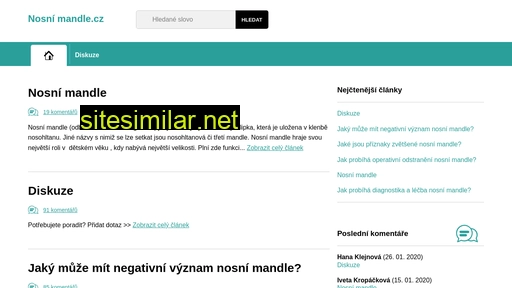 nosnimandle.cz alternative sites