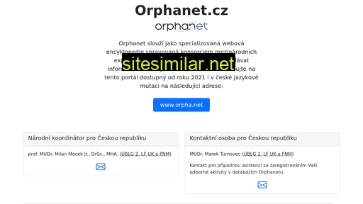 orphanet.cz alternative sites