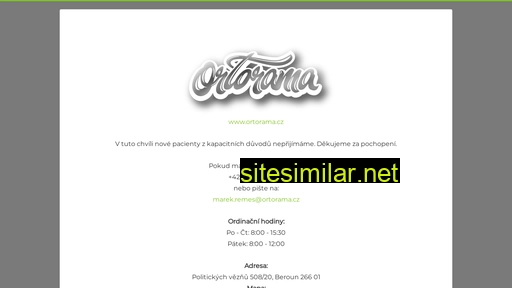 ortorama.cz alternative sites