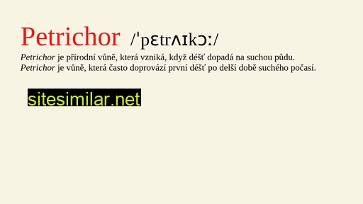 petrichor.cz alternative sites