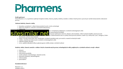 pharmens.cz alternative sites