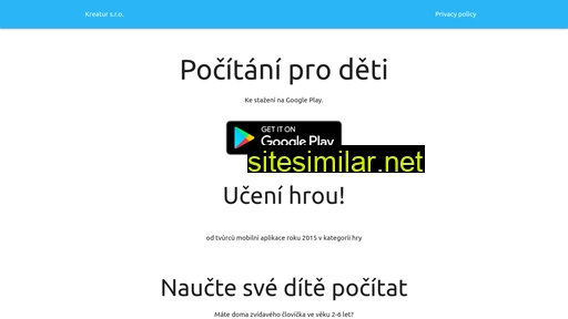 pocitaniprodeti.cz alternative sites