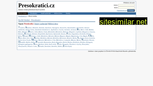 presokratici.cz alternative sites
