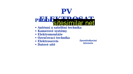 pvelektrosat.cz alternative sites