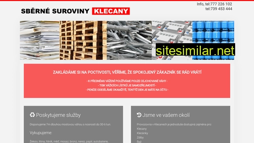 sbernesurovinyklecany.cz alternative sites
