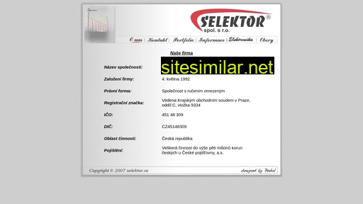 selektor.cz alternative sites