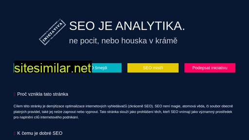 seo-je-analytika.cz alternative sites