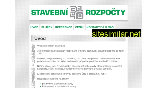 stavebnirozpocet.cz alternative sites