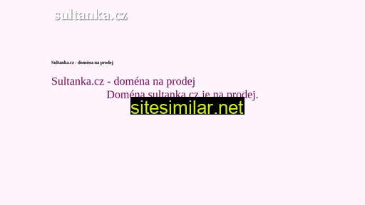 sultanka.cz alternative sites