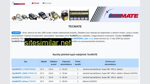 tecmate.cz alternative sites