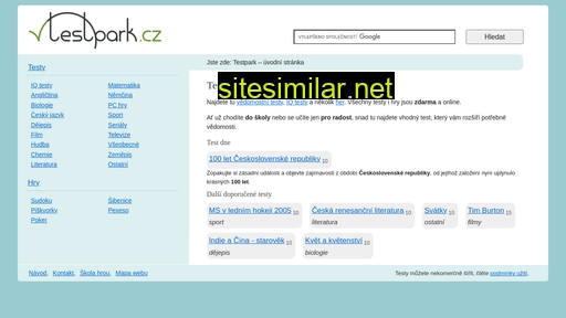 testpark.cz alternative sites