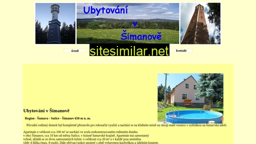 ubytovanisimanov.cz alternative sites
