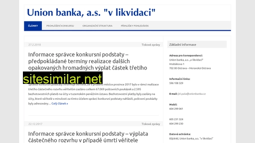 unionbanka.cz alternative sites