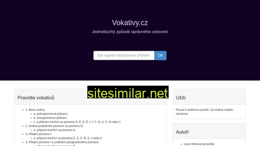 vokativy.cz alternative sites