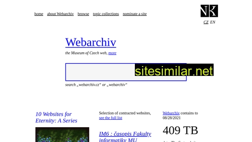 webarchiv.cz alternative sites
