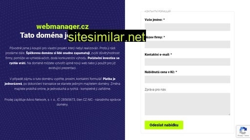 webmanager.cz alternative sites