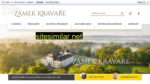 zamekkravare.cz alternative sites