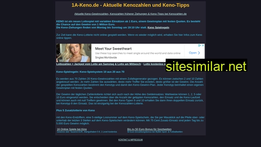 1a-keno.de alternative sites