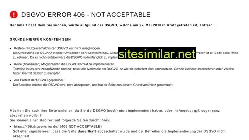 406.dsgvo-error.de alternative sites
