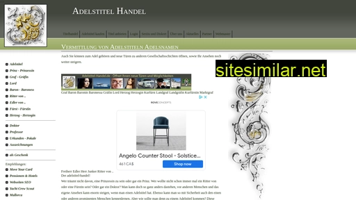 Adelstitel-handel similar sites