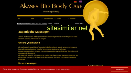 akanesbiobodycare.de alternative sites