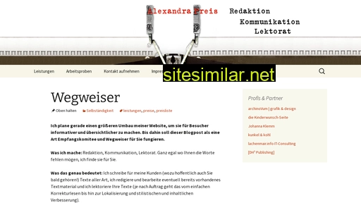alexandrapreis.de alternative sites