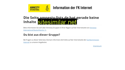 Amnesty-lists similar sites