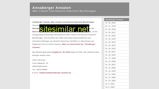 Annaberger-annalen similar sites