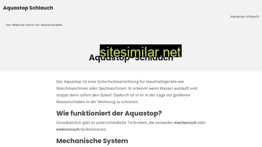 aquastop-schlauch.de alternative sites