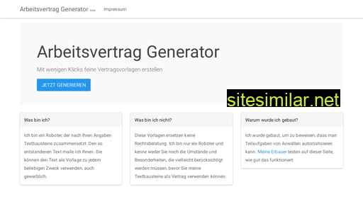 arbeitsvertrag-generator.de alternative sites