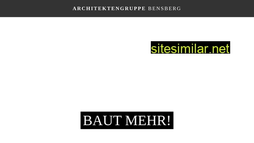 architektengruppe-bensberg.de alternative sites