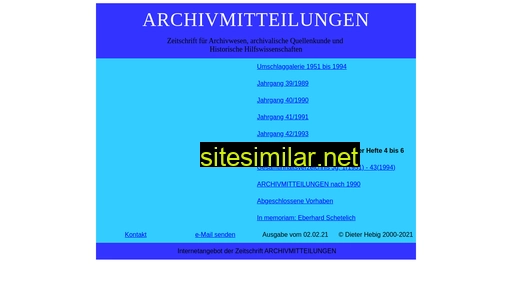 Archivmitteilungen similar sites