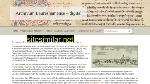 archivum-laureshamense-digital.de alternative sites