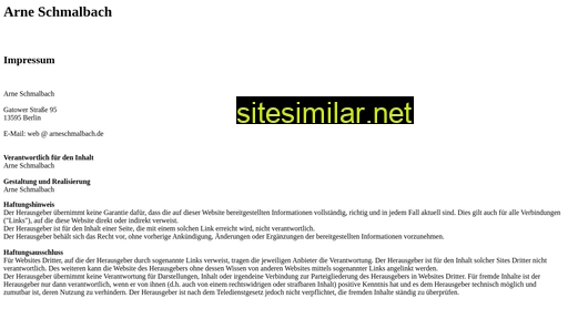 arneschmalbach.de alternative sites