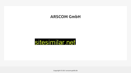 Arscom-gmbh similar sites