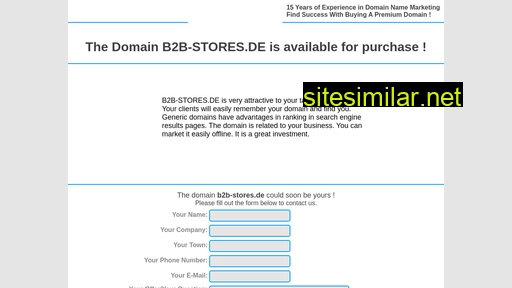 b2b-stores.de alternative sites