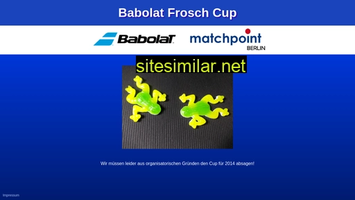 babolat-frosch-cup.de alternative sites