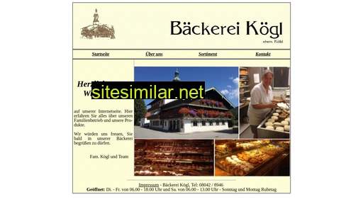 baeckerei-koegl.de alternative sites