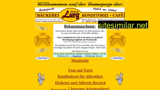 baeckerei-lueg.de alternative sites