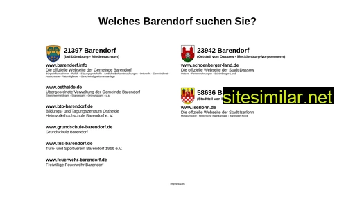 Barendorf similar sites