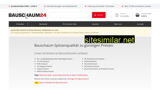 Bauschaum24 similar sites
