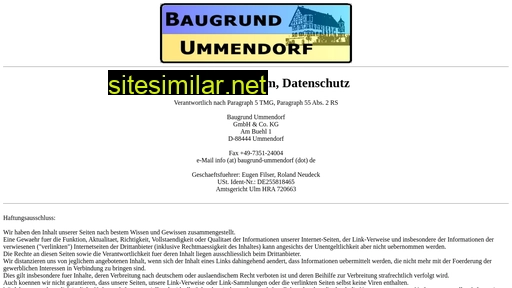 Baugrund-ummendorf similar sites